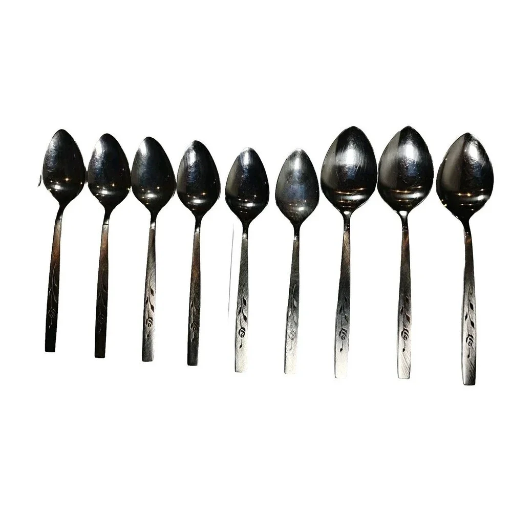 Oneida Oneidacraft Deluxe Lasting Rose 29 Forks Knives Spoons Stainless Flatware - Picture 2 of 15